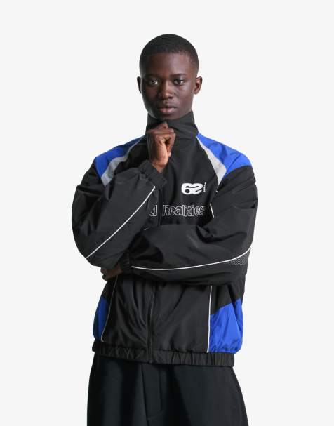 Bershka - Giacca tecnica nera con stampa - view 1