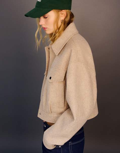 Bershka - Giacca trucker beige - view 1