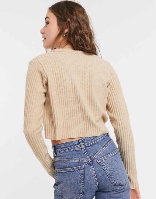 Bershka - Gilet doux - Camel, 2 de 4