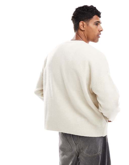 Bershka Gilet en maille Sable