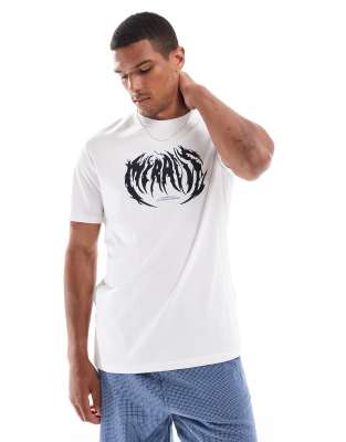 ★ドイツ発*BERSHKA*グラフィックワッフルテクスチャーTシャツ/D ☆ドイツ発*BERSHKA*グラフィックワッフルテクスチャーTシャツ/D