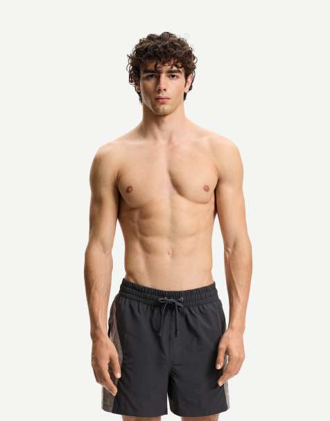 Bershka – Grå badbyxor med boxig passform - view 1