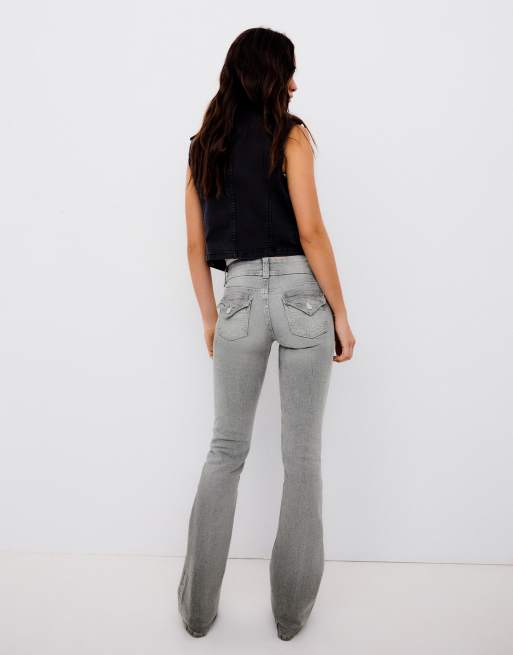 Bershka - Grå bootcut-jeans, 3 af 7