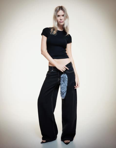 Bershka – Grå boyfriend-jeans - view 1