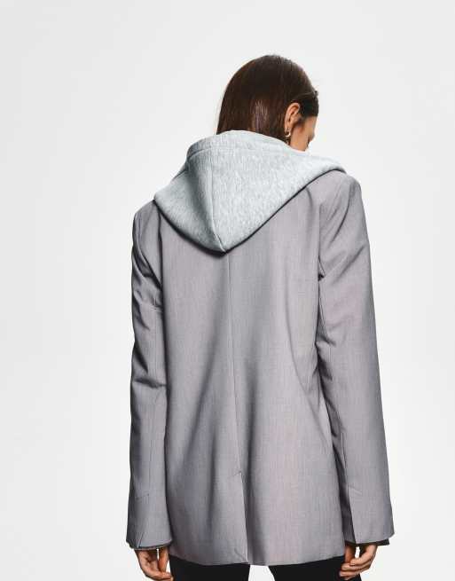 Bershka – Grå kavaj med knäppning, 2 av 4