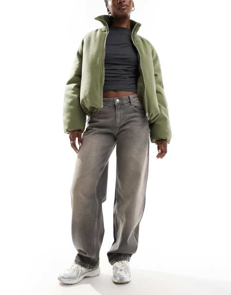 Bershka - Grå og baggy jeans med ballonben - view 1