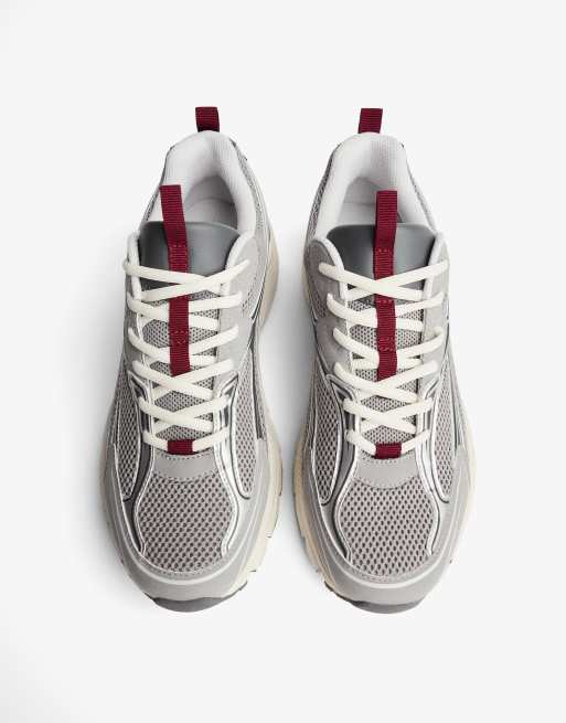 Bershka - Grå sneakers med flere paneler, 2 af 4