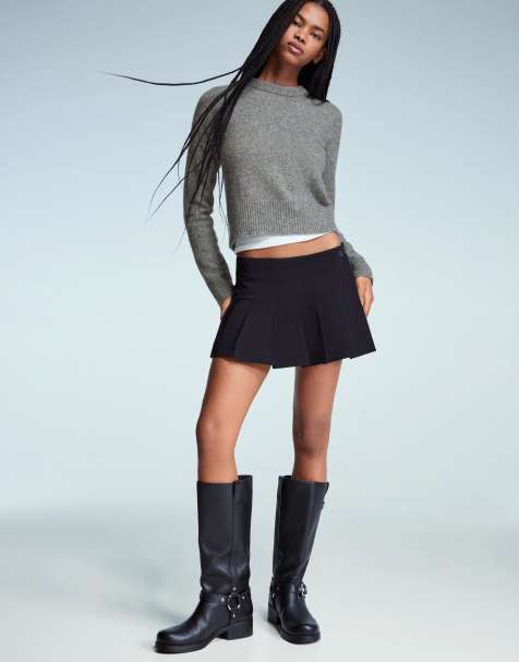 Bershka - Grå sweater med rund hals - view 1