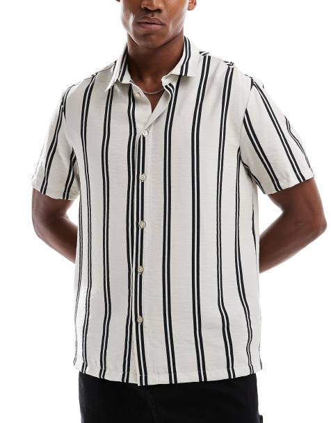 Bershka – Gräddvit randig skjorta - view 1