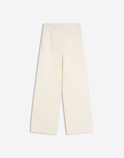 Bershka – Gräddvita jeans med vida ben, 6 av 6