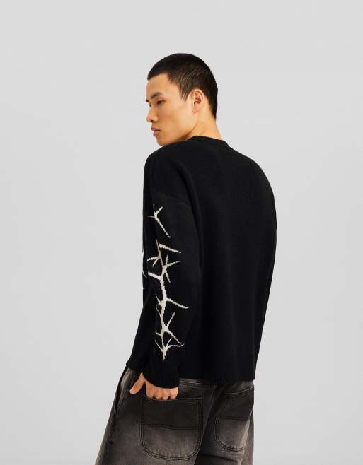 Bershka ダークグレー ニット Bershka knit high neck dress in gray heather | ASOS