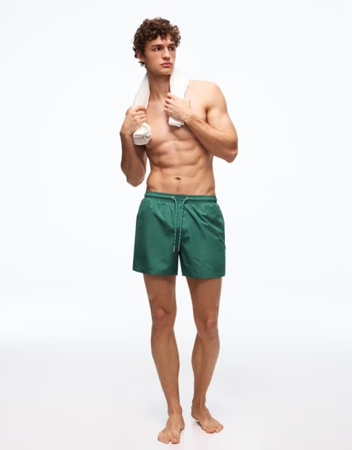 Bershka - Grønne mellemlange badeshorts, 3 af 4