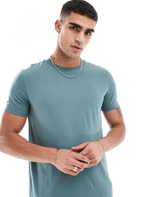 Bershka – Grön t-shirt i regular fit