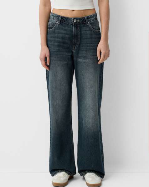 Bershka – Gröna baggy jeans - view 1