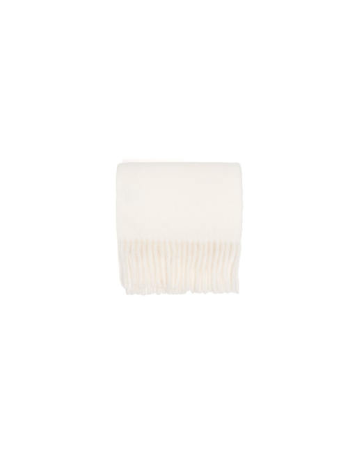 Bershka grov scarf med fransar i naturvit, 3 av 3