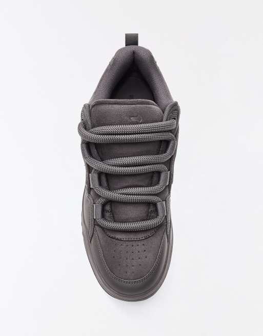 Bershka grova skate-sneakers i grått, 3 av 6