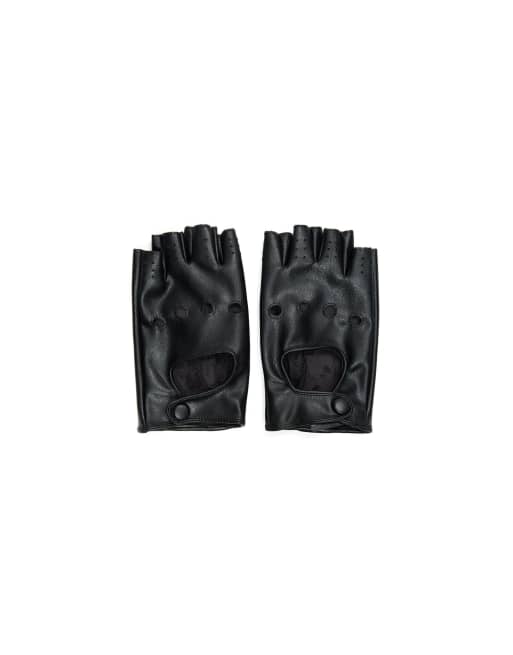 Bershka guanti effetto pelle neri, 4 di 4