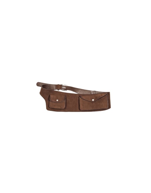 Bershka – Gürtel in Braun mit Taschen, 3 von 3