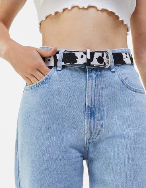 Bershka – Gürtel mit Kuhfellmuster