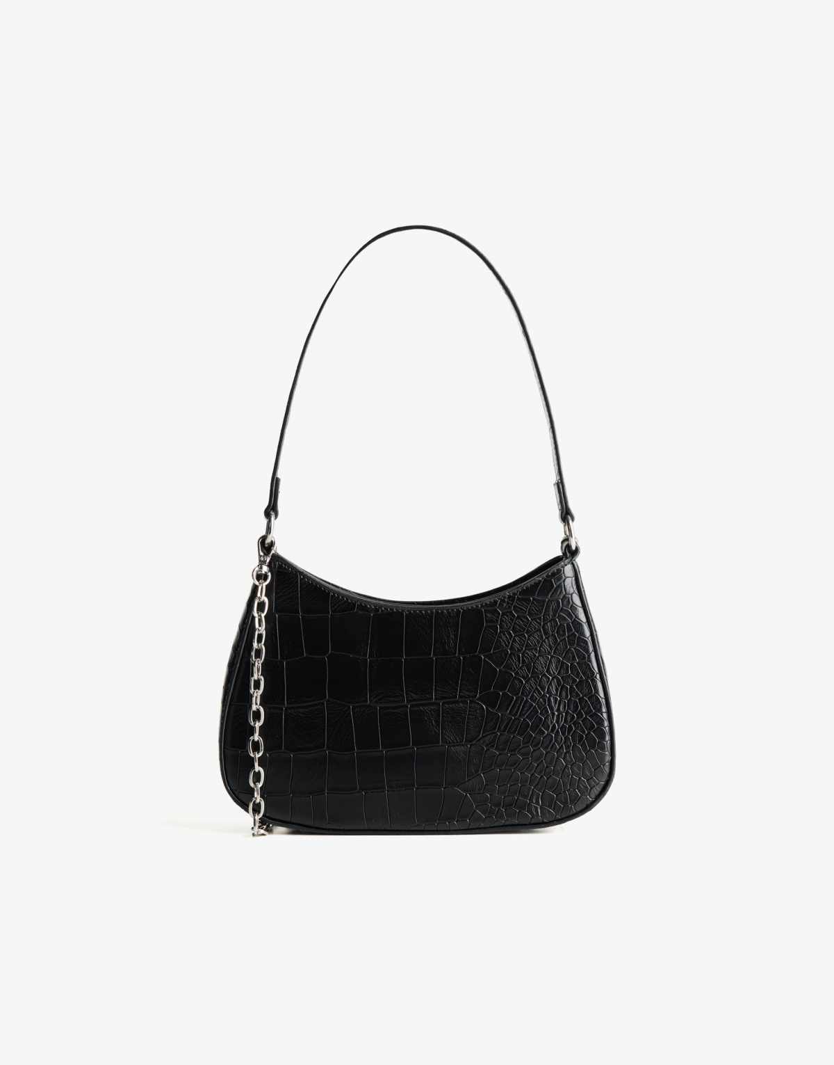 Bershka Half-moon mini bag in black