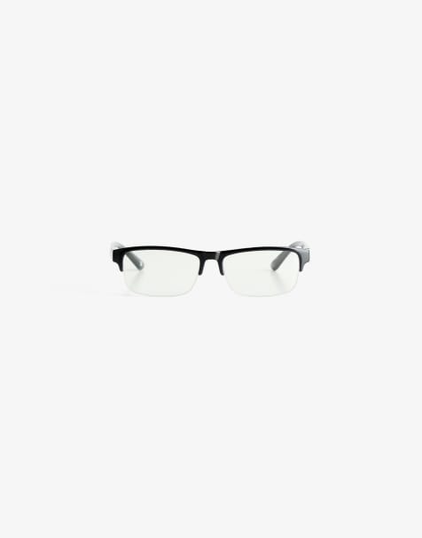 Bershka Half resin glasses in black - view 1