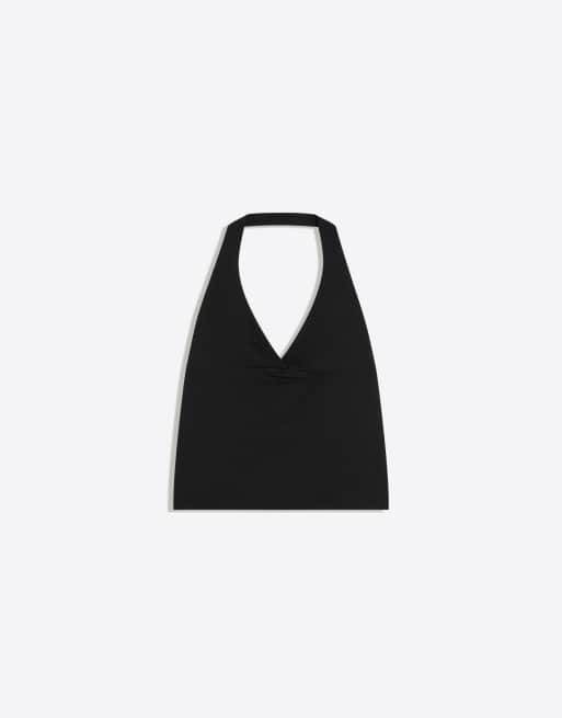 Bershka Halter top in black, 5 of 5