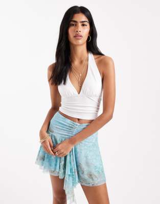 halterneck top in white