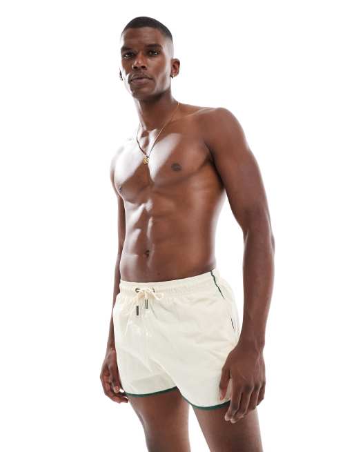 Bershka - Hardloop-zwemshort in crème