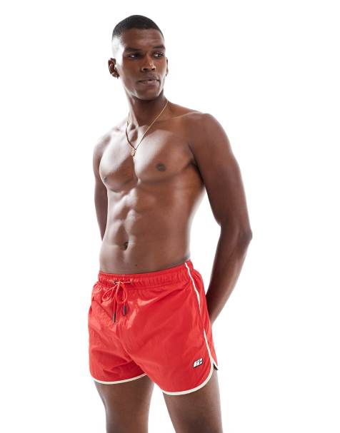 Bershka - Hardloop-zwemshort in rood - view 1