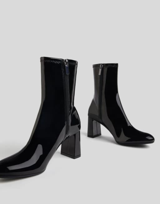 Bershka store patent boots