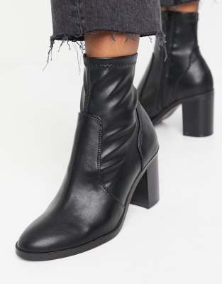 black heeled boots