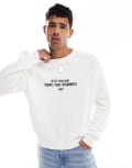 [Bershka] Bershka HGHRS sweatshirt in white-Neutral XL Neutral