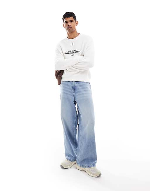 Bershka HGHRS sweatshirt in white | ASOS Bershka HGHRS sweatshirt in white | ASOS