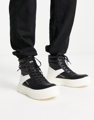 Bershka chunky trainer in hot sale black