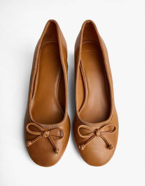 Bershka High-heel ballerinas in brown - view 1