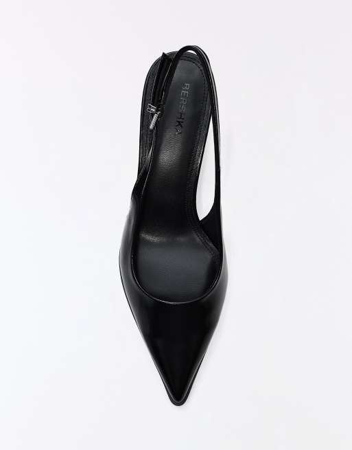Bershka High-Heel-Schuhe mit Schnallendetail in Schwarz, 3 von 7