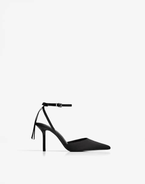 Bershka – High Heels in Schwarz mit Schleifendetail - view 1