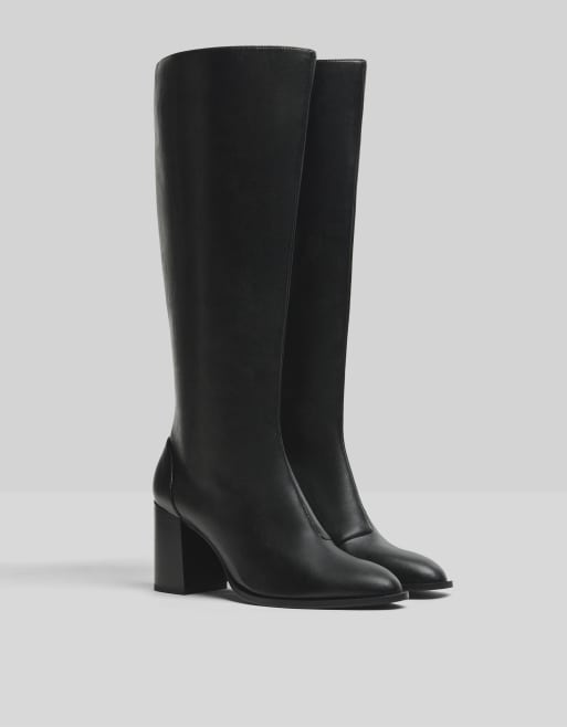 High leg heeled on sale boots