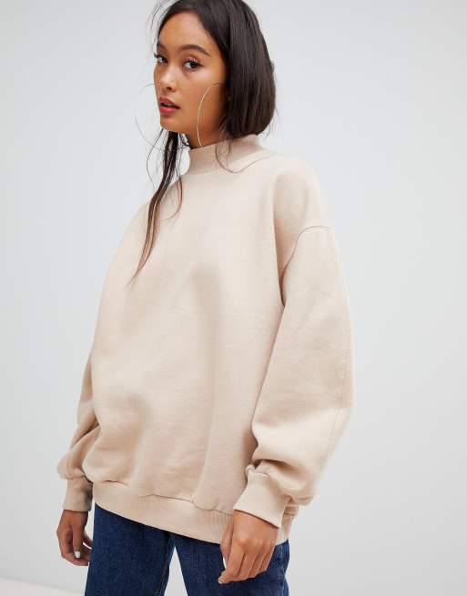 Bershka high 2025 neck oversized sweater