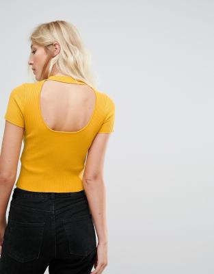 bershka yellow top