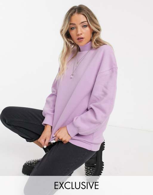 High neck best sale sweat top