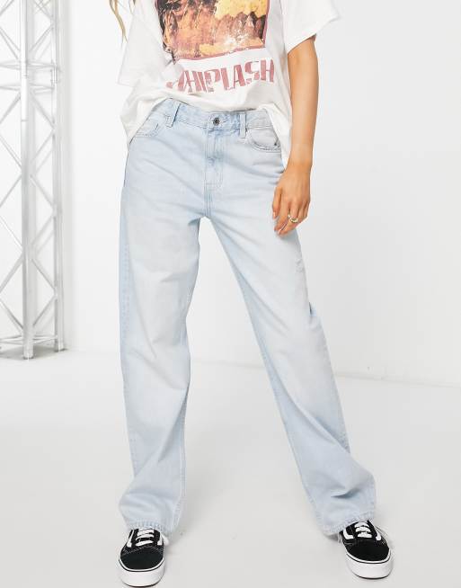 Bershka high rise dad jeans in super | ASOS