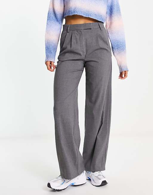 Bershka high rise dad pants in gray | ASOS Bershka high rise dad pants in gray | ASOS
