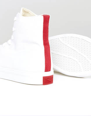 red heel sneakers
