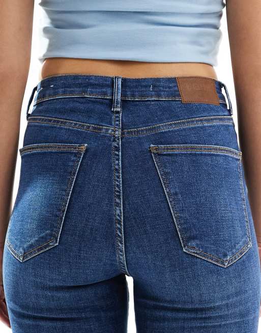 Bershka SUPER HIGH-WAIST - Jeans Skinny Fit - light blue denim