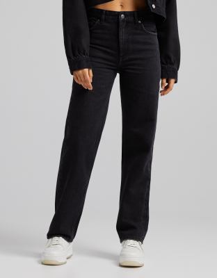 Mom jeans best sale black bershka