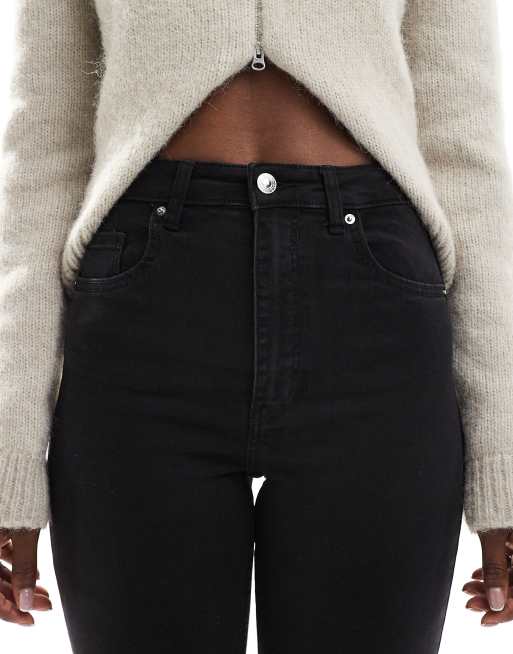 Waist Skinny Jeans Super High Rise Cropped Bershka Bershka Super