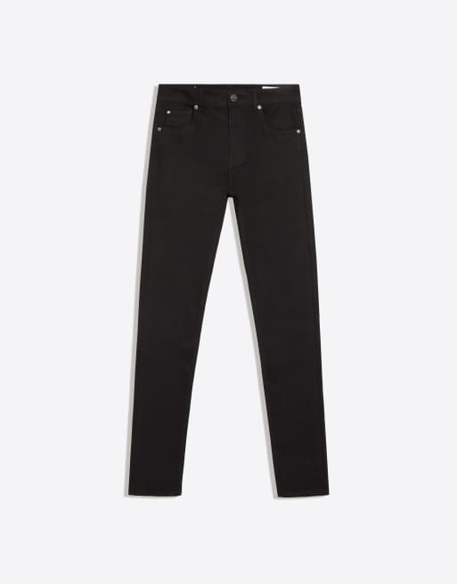 Bershka High-waist skinny jeans in black, 6 of 6