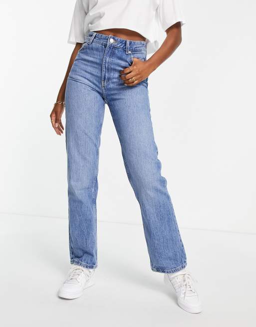 ASOS High Waisted Jeans in Blue for Men