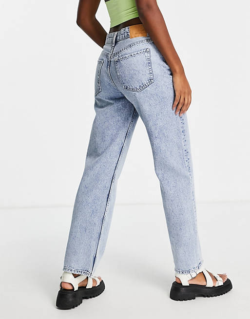 Premium high waist dad jeans in medium blue Asos Men Clothing Jeans High Waisted Jeans 